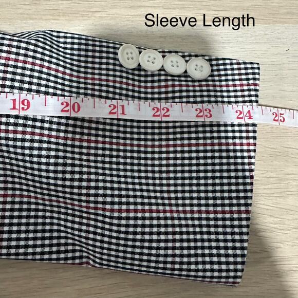 Paisley & Gray Mens Dover Notch Slim Fit Blazer Suit Jacket Black Red Check 40R - Picture 15 of 15